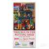 SUNSOUT INC - Trouble in the Potting Shed - 300 pc Jigsaw Puzzle by Artist: Tom Wood - Finished Size 18" x 24" - MPN# 28937