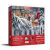 SUNSOUT INC - Cardinals at home for Christmas - 1000 pc Jigsaw Puzzle by Artist: Russell Cobane - Finished Size 20" x 27" Christmas - MPN# 36620