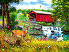 SUNSOUT INC - Crossing the Falls - 1000 pc Jigsaw Puzzle by Artist: J. Charles - Finished Size 20" x 27" - MPN# 37235