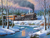 SUNSOUT INC - Winter Forest Express - 500 pc Jigsaw Puzzle by Artist: Sung Kim - Finished Size 18" x 24" - MPN# 41617