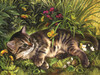 SUNSOUT INC - Garden Kitten Play - 1000 pc Jigsaw Puzzle by Artist: Nadia Strelkina - Finished Size 20" x 27" - MPN# 39208