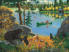 SUNSOUT INC - Bear Family Picnic - 500 pc Jigsaw Puzzle by Artist: J. Charles - Finished Size 18" x 24" - MPN# 37241