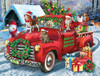 SUNSOUT INC - Santa's Delivery Truck - 300 pc Jigsaw Puzzle by Artist: Tom Wood - Finished Size 18" x 24" Christmas - MPN# 23081