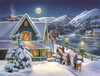 SUNSOUT INC - Snow Moon - 500 pc Jigsaw Puzzle by Artist: Russell Cobane - Finished Size 18" x 24" Christmas - MPN# 36682