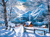 SUNSOUT INC - On a Snowy Morning - 500 pc Jigsaw Puzzle by Artist: Abraham Hunter - Finished Size 18" x 24" - MPN# 69743