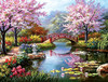 SUNSOUT INC - Japanese Garden in Bloom - 1000 pc Jigsaw Puzzle by Artist: Sung Kim - Finished Size 20" x 27" - MPN# 36632