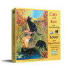 SUNSOUT INC - Cats and Koi - 1000 pc Jigsaw Puzzle by Artist: Chrissie Snelling - Finished Size 20" x 27" - MPN# 59582