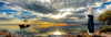 SUNSOUT INC - Cast Your Net - 500 pc Panoramic Jigsaw Puzzle by Artist: Greg Sargent - Finished Size 12" x 36" - MPN# 46229