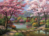SUNSOUT INC - Spring Pagoda - 500 pc Jigsaw Puzzle by Artist: Sung Kim - Finished Size 18" x 24" - MPN# 41165