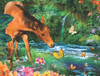 SUNSOUT INC - Little Brown Horse - 500 pc Jigsaw Puzzle by Artist: Alixandra Mullins - Finished Size 18" x 24" - MPN# 48450