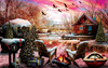 SUNSOUT INC - Holiday Camping - 550 pc Jigsaw Puzzle by Artist: Celebrate Life Gallery - Finished Size 15" x 24" Christmas - MPN# 30150