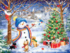 SUNSOUT INC - Christmas in the Wood - 300 pc Jigsaw Puzzle by Artist: Makiko - Finished Size 18" x 24" Christmas - MPN# 35335