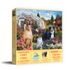 SUNSOUT INC - Conservatory Garden Canines - 1000 pc Jigsaw Puzzle by Artist: Karen Burke - Finished Size 20" x 27" - MPN# 72040
