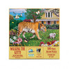 SUNSOUT INC - Walking the Kitty - 500 pc Jigsaw Puzzle by Artist: Karen Burke - Finished Size 18" x 24" - MPN# 72030 SUNSOUT INC - Walking the Kitty - 500 pc Jigsaw Puzzle by Artist: Karen Burke - Finished Size 18" x 24" - MPN# 72030