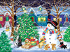 SUNSOUT INC - Christmas Street - 1000 pc Jigsaw Puzzle by Artist: Makiko - Finished Size 20" x 27" Christmas - MPN# 35333