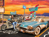 SUNSOUT INC - Republic Cafe - 500 pc Jigsaw Puzzle by Artist: Rafael Trujillo - Finished Size 18" x 24" Cars - MPN# 42360