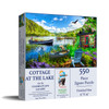 SUNSOUT INC - Cottage at the Lake - 550 pc Jigsaw Puzzle by Artist: Celebrate Life Gallery - Finished Size 15" x 24" Lake - MPN# 30159
