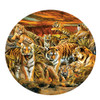 SUNSOUT INC - Tigers Galore - 500 pc Round Jigsaw Puzzle by Artist: Lori Schory - Finished Size 19.5" rd Tigers - MPN# 35124