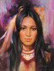 SUNSOUT INC - Lavender Maiden - 500 pc Jigsaw Puzzle by Artist: Russ Docken - Finished Size 18" x 24" Native American - MPN# 21733