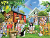 SUNSOUT INC - Wash Day Quilts - 500 pc Jigsaw Puzzle by Artist: Lori Schory - Finished Size 18" x 24" Animals - MPN# 35263