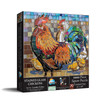 SUNSOUT INC - Stained Glass Chickens - 1000 pc Jigsaw Puzzle by Artist: Cynthie Fisher - Finished Size 23" x 28" - MPN# 70708
