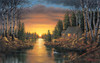 SUNSOUT INC - Shadows of the Evening - 550 pc Jigsaw Puzzle by Artist: Derk Hansen - Finished Size 15" x 24" - MPN# 26253