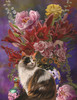 SUNSOUT INC - Cats and Flowers Four Chinoiserie - 500 pc Large Pieces Jigsaw Puzzle by Artist: Nene Thomas - Finished Size 19.25" x 26.625" - MPN# 67655 SUNSOUT INC - Cats and Flowers Four Chinoiserie - 500 pc Large Pieces Jigsaw Puzzle by Artist: Nene Thomas - Finished Size 19.25" x 26.625" - MPN# 67655