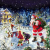 SUNSOUT INC - Santa and his Woodland Friends - 500 pc Jigsaw Puzzle by Artist:  Emanuele Scanziani - Finished Size 19" x 19" - MPN# 61101