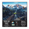 SUNSOUT INC - Train and Eagle - 1000 pc Jigsaw Puzzle by Jeff Tift - Finished Size 20" x 27" - MPN# 36546