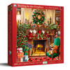 SUNSOUT INC - Resting by the Fireplace - 500 pc Christmas Jigsaw Puzzle by Artist: Nicky Boehme - Finished Size 19" x 19" - MPN# 19143