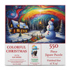 SUNSOUT INC - Colorful Christmas - 550 pc Jigsaw Puzzle by Artist: Ray Heere - Finished Size 15" x 24" - MPN# 61838