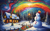 SUNSOUT INC - Colorful Christmas - 550 pc Jigsaw Puzzle by Artist: Ray Heere - Finished Size 15" x 24" - MPN# 61838