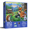 SUNSOUT INC - Spring at the Cabin - 500 pc Jigsaw Puzzle by Artist: Bridget Voth - MPN # 52034