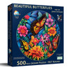 SUNSOUT INC - Beautiful Butterflies - 500 pc Jigsaw Puzzle by Artist: John Stewart - MPN # 77020