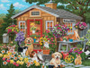 SUNSOUT INC - Backyard Potting Shed - 500 pc Jigsaw Puzzle by Artist: William Vanderdasson - Finished Size 18" x 24" - MPN# 30468