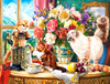 SUNSOUT INC - Family Cats - 500 pc Jigsaw Puzzle by Artist: Image World - Finished Size 18" x 24" - MPN# 42987