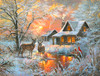 SUNSOUT INC - Frosty Glow - 500 pc Jigsaw Puzzle by Artist: Abraham Hunter - Finished Size 18" x 24" - MPN# 69481 SUNSOUT INC - Frosty Glow - 500 pc Jigsaw Puzzle by Artist: Abraham Hunter - Finished Size 18" x 24" - MPN# 69481
