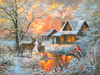 SUNSOUT INC - Frosty Glow - 500 pc Jigsaw Puzzle by Artist: Abraham Hunter - Finished Size 18" x 24" - MPN# 69481 SUNSOUT INC - Frosty Glow - 500 pc Jigsaw Puzzle by Artist: Abraham Hunter - Finished Size 18" x 24" - MPN# 69481