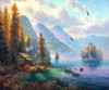SUNSOUT INC - Eagle Lake Landing - 1000 pc Jigsaw Puzzle by Artist: Abraham Hunter - Finished Size 23" x 28" - MPN# 69402 SUNSOUT INC - Eagle Lake Landing - 1000 pc Jigsaw Puzzle by Artist: Abraham Hunter - Finished Size 23" x 28" - MPN# 69402