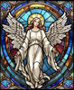 SUNSOUT INC - Stained Glass Angel - 1000 pc Jigsaw Puzzle by Artist: JQ Licensing - Finished Size 20" x 27" - MPN# 71855