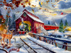 SUNSOUT INC - Winter Creek - 1000 pc Jigsaw Puzzle by Artist: John Stewart - Finished Size 20" x 27" - MPN# 77123