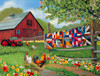 SUNSOUT INC - Quilts on the Farm - 500 pc Jigsaw Puzzle by Artist: John Stewart - Finished Size 18" x 24" - MPN# 77140