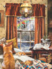 SUNSOUT INC - Winter Cats - 1000 pc Jigsaw Puzzle by Artist: Lori Schory - Finished Size 18" x 24" - MPN# 35280