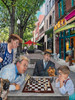 SUNSOUT INC - The Chess Match - 1000 pc Jigsaw Puzzle by Artist: Susan Brabeau - Finished Size 15" x 29" - MPN# 44464