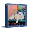 SUNSOUT INC - A Glass of Catnip - 500 piece Jigsaw Puzzle for Adults by Artist: Sophie Clima - Finished Size 19" x 19" - MPN# 27410