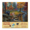 SUNSOUT INC - Autumn Visitors 500 piece Jigsaw Puzzle for Adults, Large Pieces, by Artist: Mark Keathley - Finished Size 19.25" x 26.625" - MPN# 53284