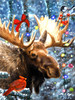 SunsOut Cardinal Moose 1000 Piece Jigsaw Puzzle for Adults - Finished Size: 20" x 27" by Artist: Brooke Faulder