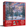 SunsOut Christmas in the Mountains 500 Piece Jigsaw Puzzle for Adults - Finished Size: 18" x 24" by Artist: Abraham Hunter