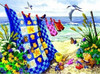 SUNSOUT INC - Seaside Summer - 500 pc Large Pieces Jigsaw Puzzle by Artist: Nancy Wernersbach - Finished Size 19.25" x 26.625" - MPN# 62956