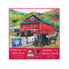 SUNSOUT INC - Stopping at the Quilt Barn - 1000 pc Jigsaw Puzzle by Artist: Tom Wood - Finished Size 20" x 27" - MPN# 28785